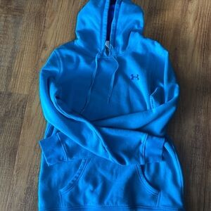 Under armour turquoise & navy blue hoodie size medium